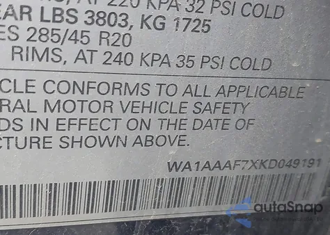 2019 Audi Q7 55 Premium from USA, damaged, VIN WA1AAAF7XKD049191